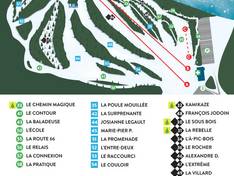 Mappa delle piste Le Chantecler