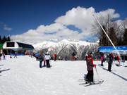 Vista alla stazione a monte presso il Mountain Shelter