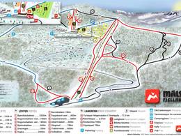 Mappa delle piste Målselv Fjellandsby
