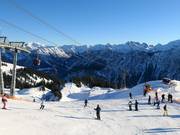 Piste presso la stazione intermedia della Fellhornbahn