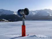 Generatori di neve sulla pista