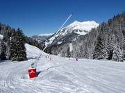 Innevamento con cannoni a lancia nella Novatal