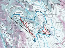 Mappa delle piste Rothwald/Wasenalp (Passo del Sempione)