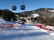 Pista verso la nuova posizione della stazione a valle