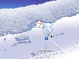 Mappa delle piste Les Verrières