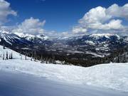 Vista dalla cima sulla località di Fernie