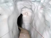 In primavera e in estate: vista sul ghiacciaio