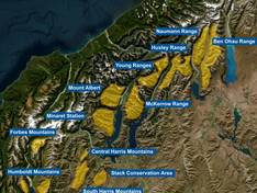 Mappa delle piste Southern Lakes