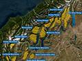 Mappa delle piste Southern Lakes