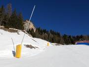 Innevamento della discesa a valle verso Vigo