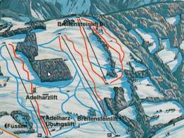 Mappa delle piste Adelharz- und Breitensteinlifte - Kranzegg (Rettenberg)