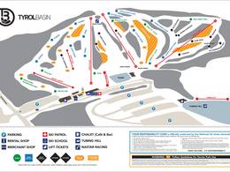 Mappa delle piste Tyrol Basin - Mt Horeb
