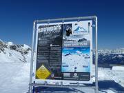 Tabellone informativo sullo Snowpark
