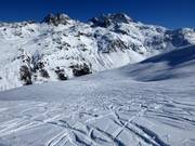 Pendii di neve fresca a Splügen