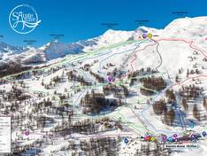 Mappa delle piste Sainte-Anne la Condamine - La Condamine-Châtelard