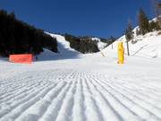 Pista perfettamente preparata sul Bald Mountain a Sun Valley