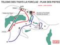 Mappa delle piste Les Thays - La Forclaz