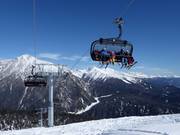 Vista sull’area sciistica dallo Steinermandl