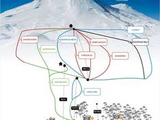 Mappa delle piste Las Araucarias/Llaima - Vilcún