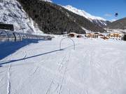 Il pendio di esercitazione Cevedale presso la stazione a valle della funivia e della seggiovia Rosimbahn