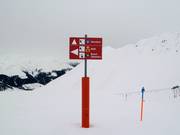 Segnaletica delle piste nell’area sciistica Rinerhorn