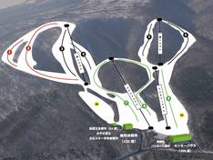 Mappa delle piste Zao Shiroishi