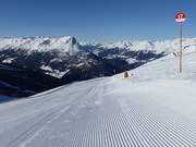 Discesa Tscheyeck al mattino appena preparata