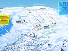 Mappa delle piste Røldal
