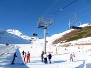 Area principianti a Les Agudes Village con tappeto roulant