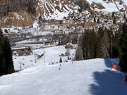 Vista su Splügen dalla pista di rientro a valle