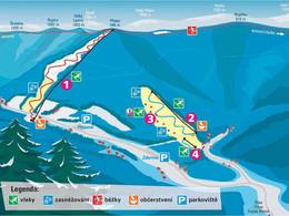 Mappa delle piste Řeka