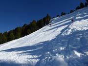 Discesa Zirbenfall con pendenza dell’80%