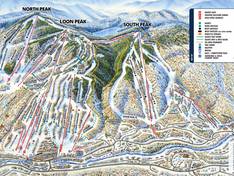 Mappa delle piste Loon Mountain