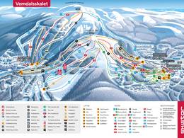 Mappa delle piste Vemdalsskalet