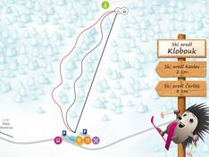Mappa delle piste Klobouk - Malá Morávka (Ski Karlov)