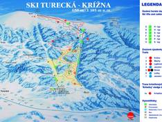 Mappa delle piste Turecká (Staré Hory)