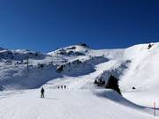 Pista di media difficoltà sotto il Maschgenkamm