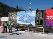 Tabellone informativo alla stazione a valle