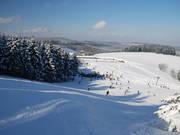 Il breve pendio ripido nella parte superiore