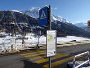 Fermata skibus presso la stazione a valle Castlatsch