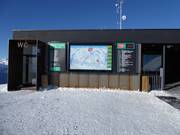 Tabellone informativo alla stazione a monte Ganzer X-press