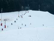 La facile discesa sull'Idealhang