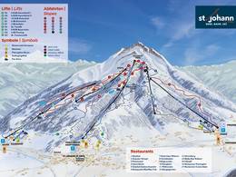Mappa delle piste St. Johann in Tirol/Oberndorf - Harschbichl