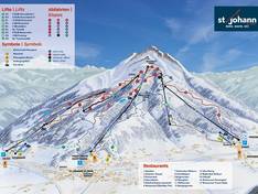 Mappa delle piste St. Johann in Tirol/Oberndorf - Harschbichl
