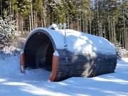 Il tunnel Lella sulla discesa a valle