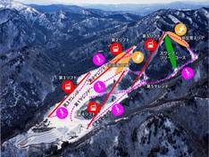 Mappa delle piste Hida Kawai