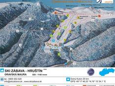 Mappa delle piste Zábava - Hruštín