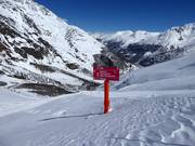 Segnaletica delle piste nell’area sciistica di Saas-Fee