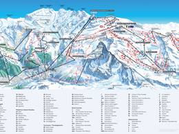 Mappa delle piste Breuil-Cervinia/Valtournenche/Zermatt - Cervino