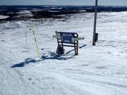 Segnaletica delle piste nell’area sciistica Dundret Lapland